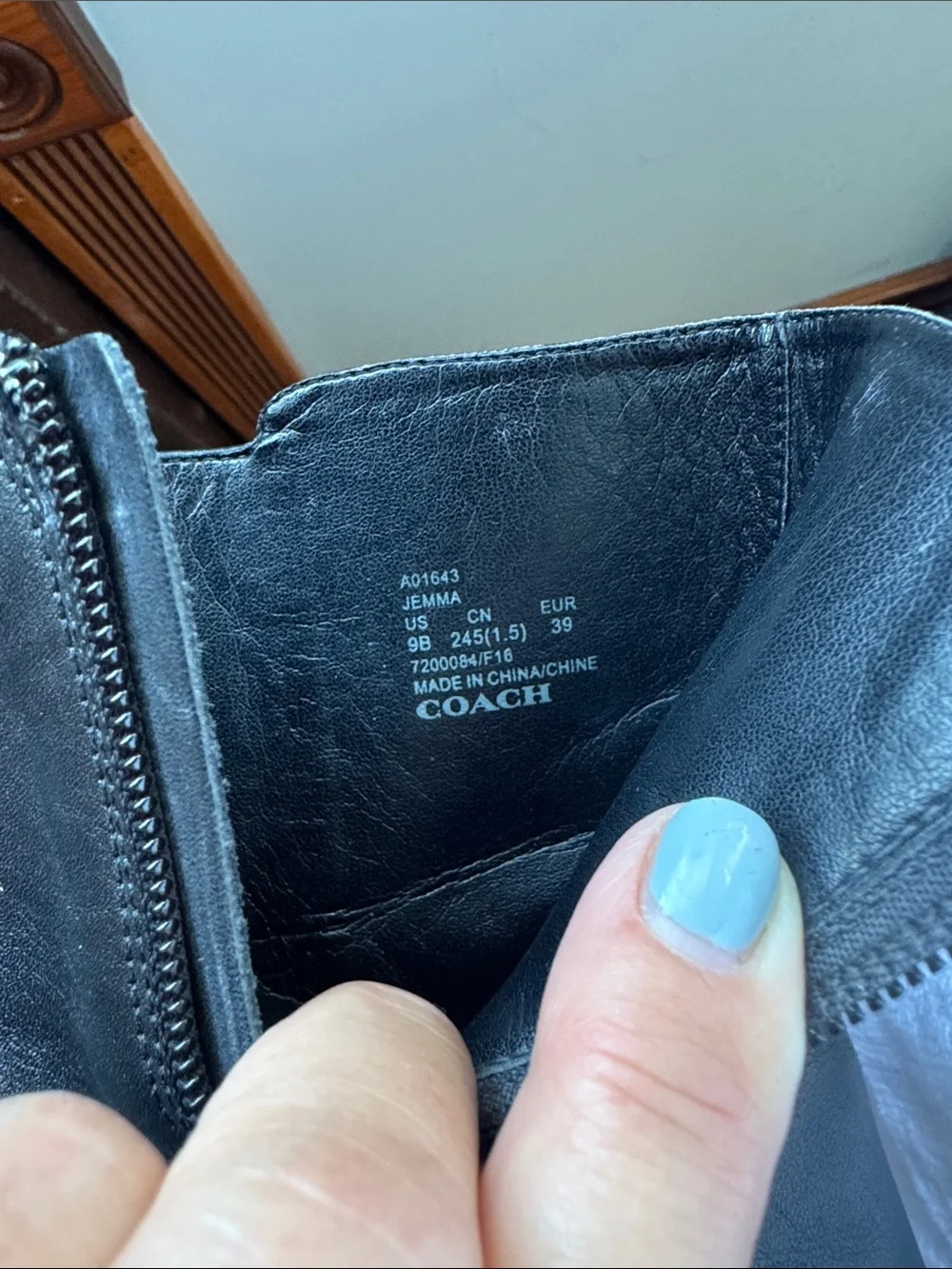 Coach Black Leather High-Heel Ankle Boots only worn once